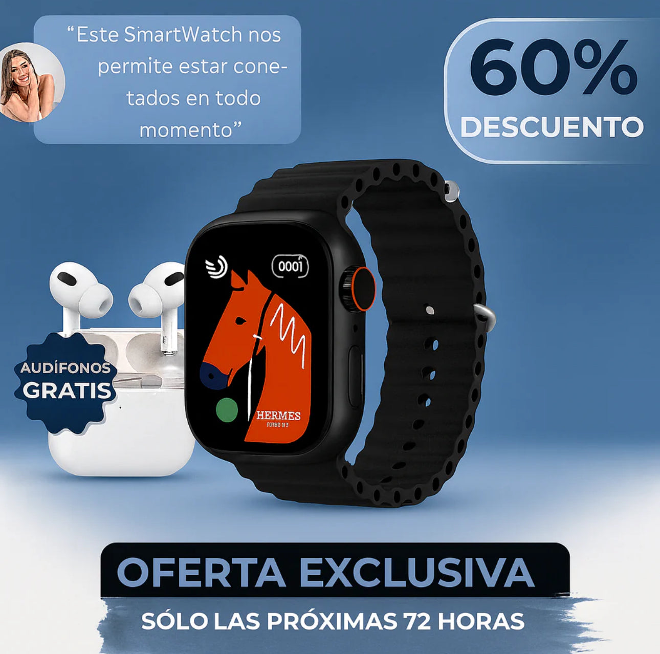Smartwatch Go Pro™ + Auriculares (GRATIS) - Edición Limitada